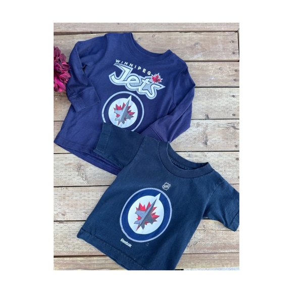 Winnipeg Jets Toddler Bundle of 2 Tee Shirt T-Shirt Long Sleeve Short Sleeve Sz - Picture 2 of 6